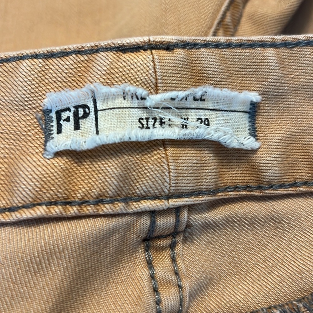 FREE PEOPLE Skinny Jeans in Mustard / Gold Size 29 - Picture 6 of 6